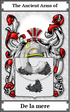 De la mere Family Crest Download (JPG)  Book Plated - 150 DPI